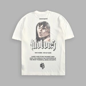 DARC SPORT  BAKI cream color Graphic T-Shirt medium oversized